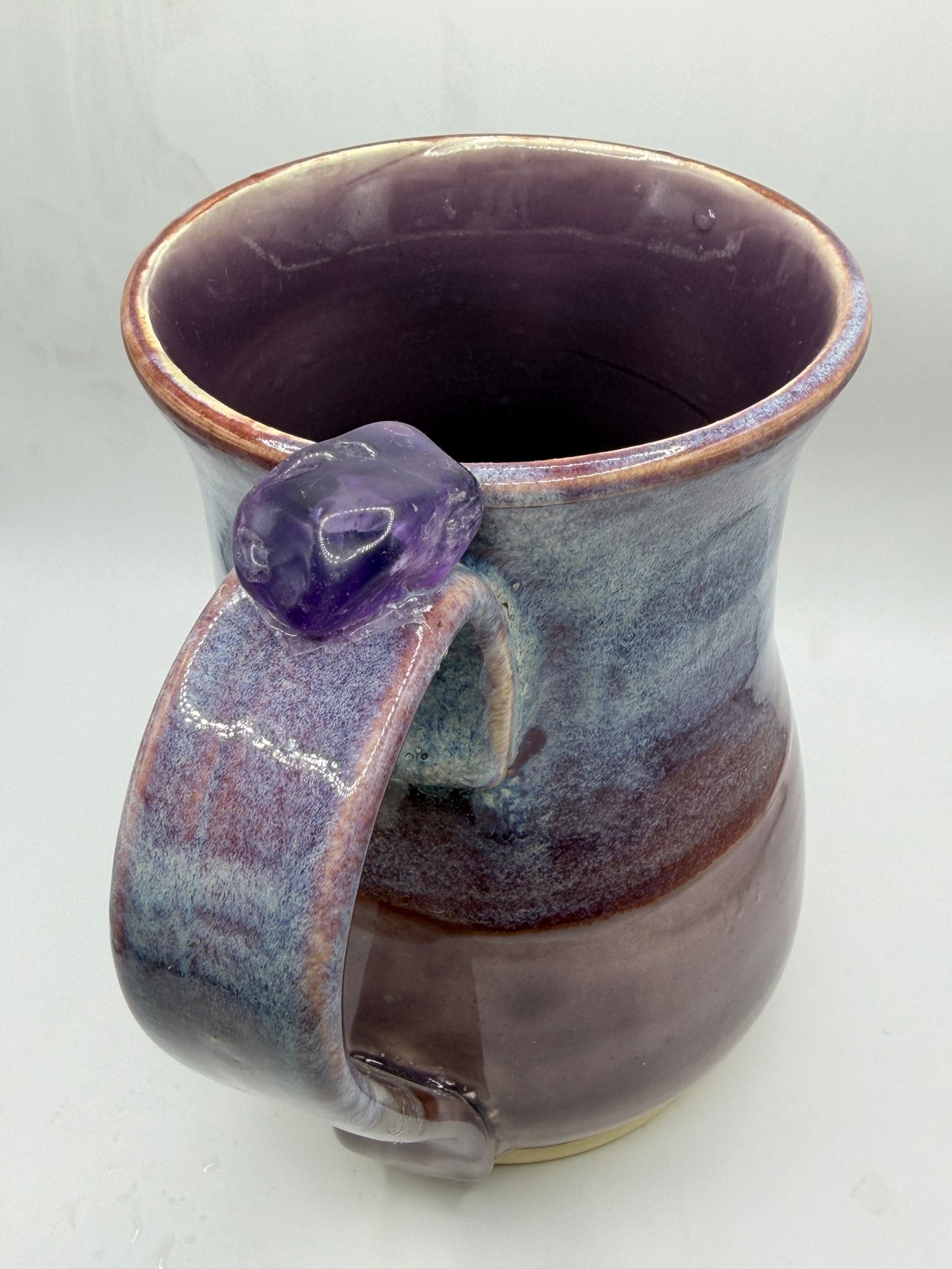 28 oz. Lavender Mug with Amethyst Stone