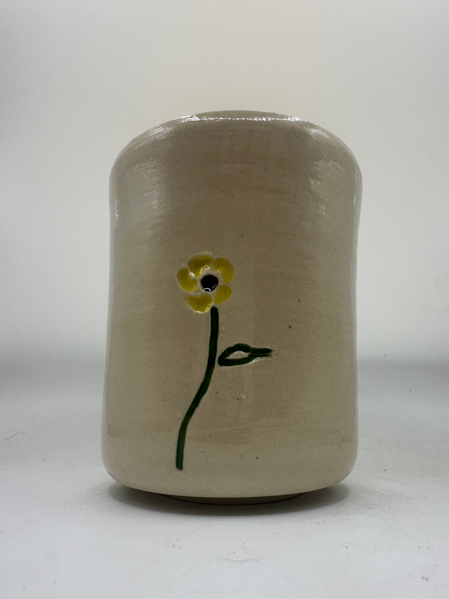 Yellow Flower Engraved Cup