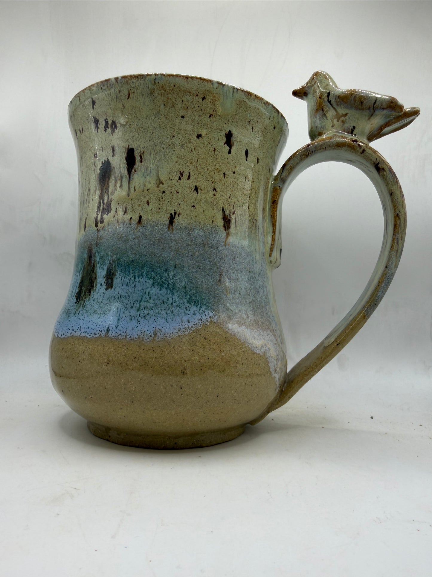 20 oz. Bird Mug-Sand and Sea Design