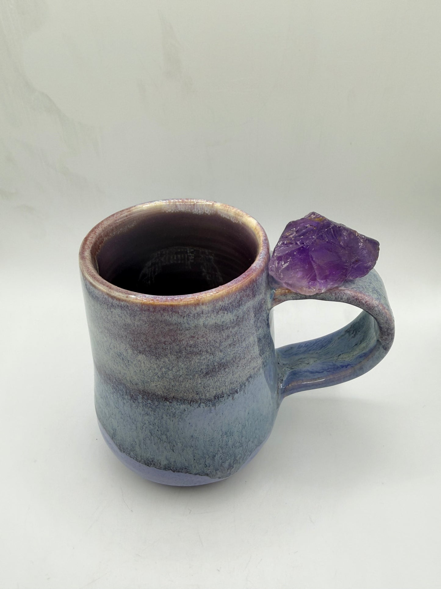 Lavender Espresso Mug with Large Amethyst