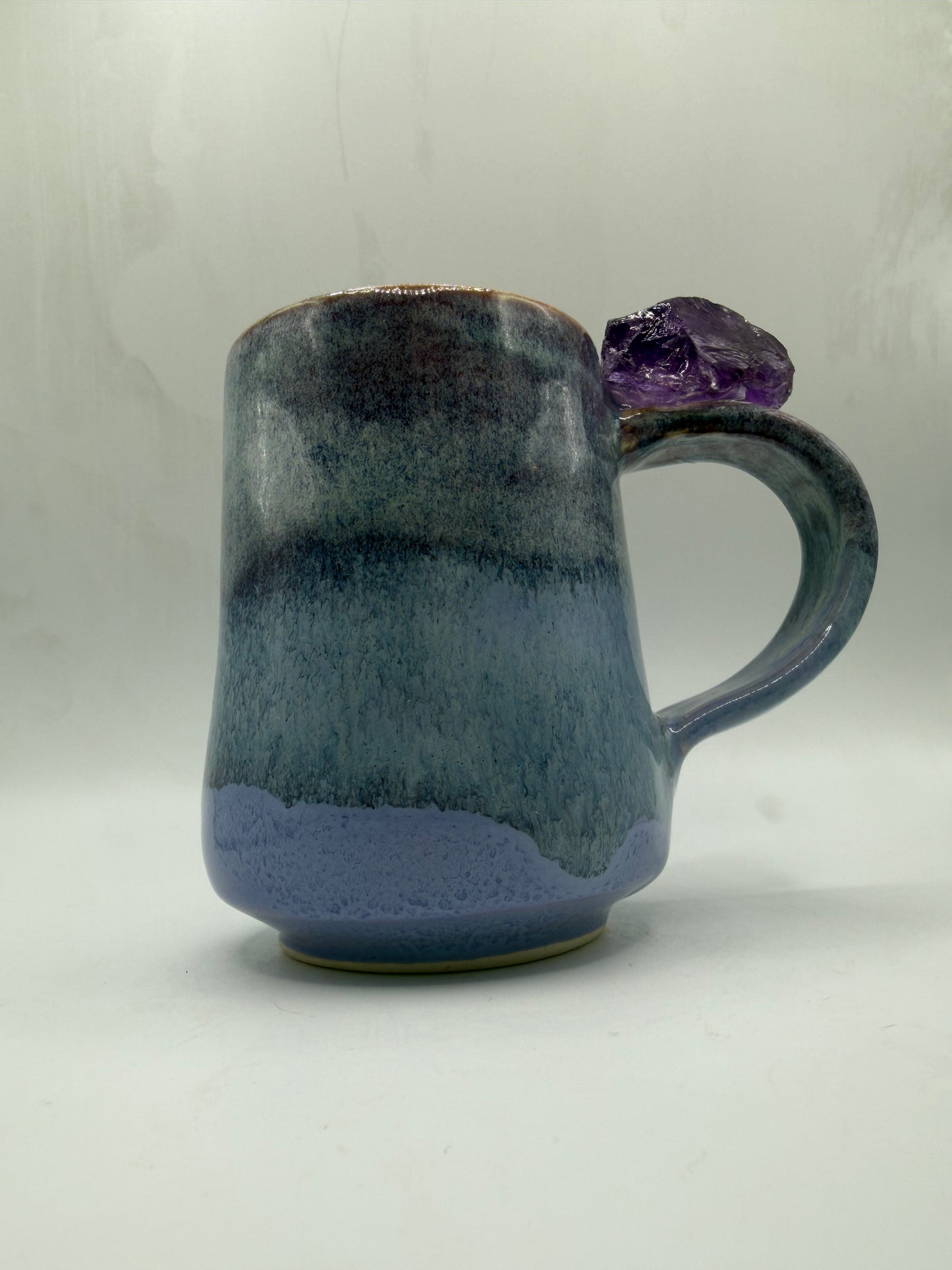 Lavender Espresso Mug with Large Amethyst