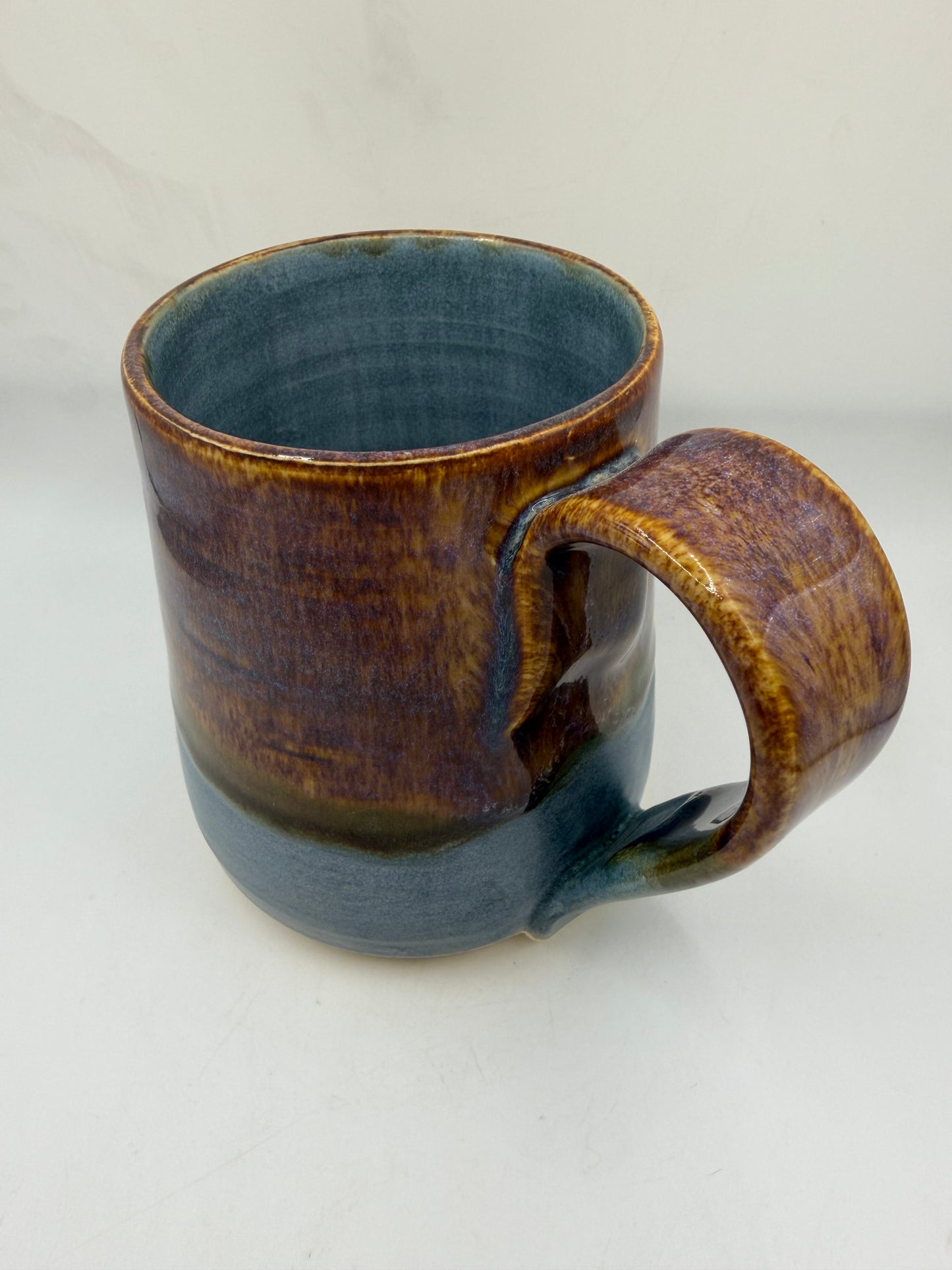 Brown and Blue Woodgrain Mug