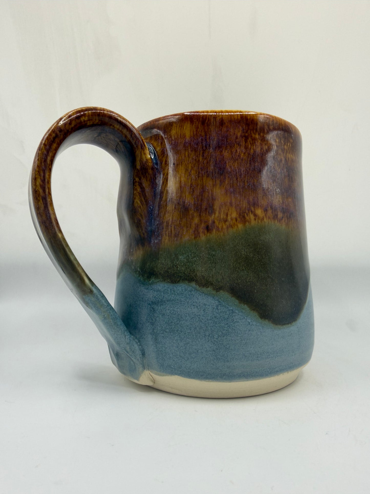 Brown and Blue Woodgrain Mug