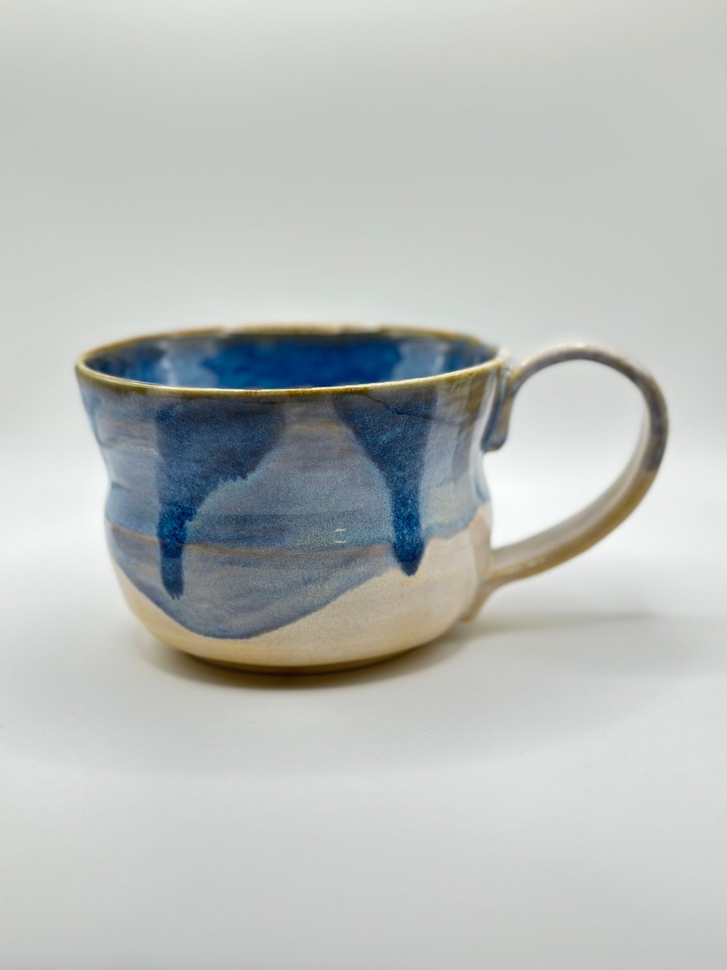 Drippy Blue and White Mug