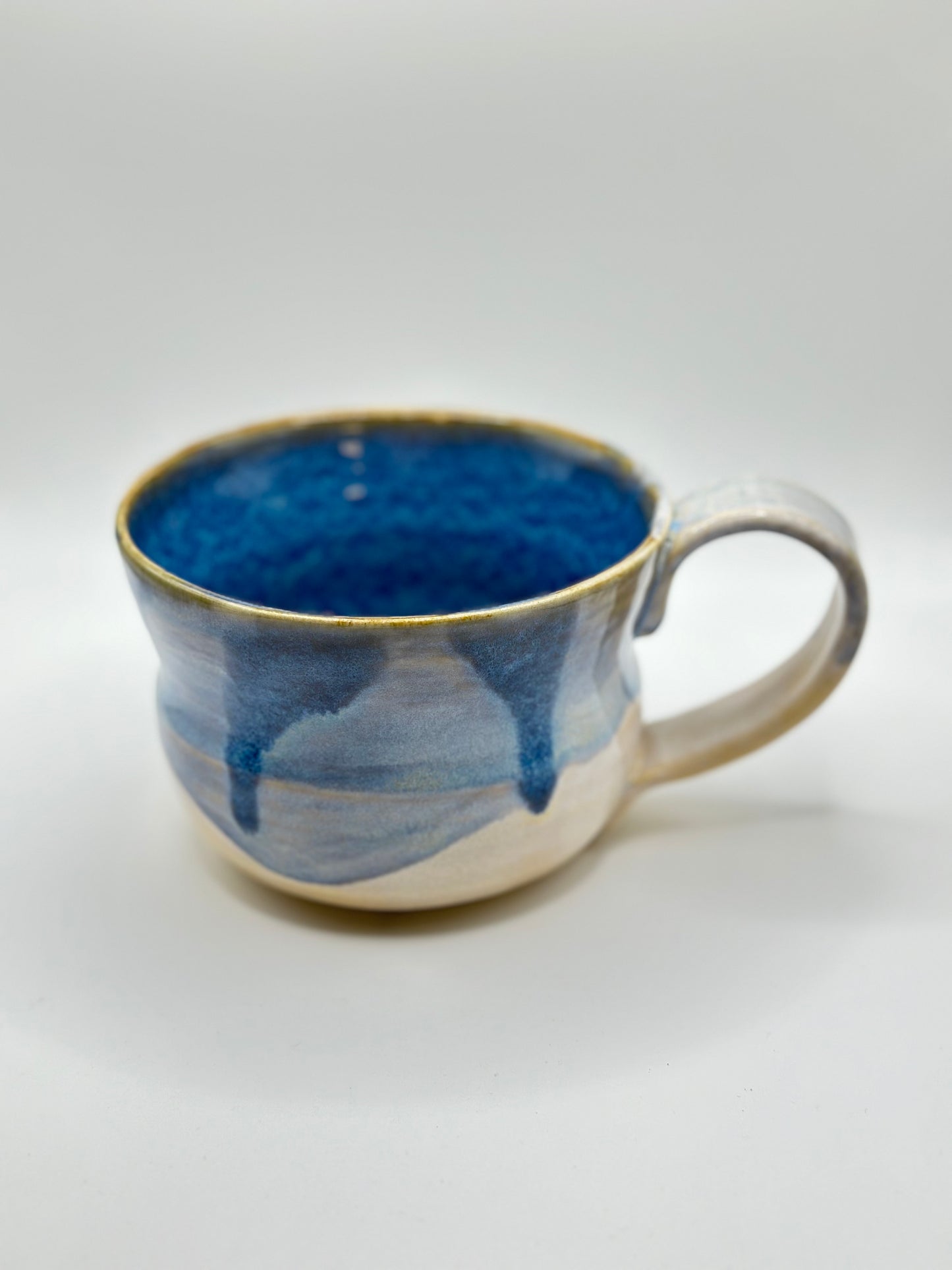 Drippy Blue and White Mug