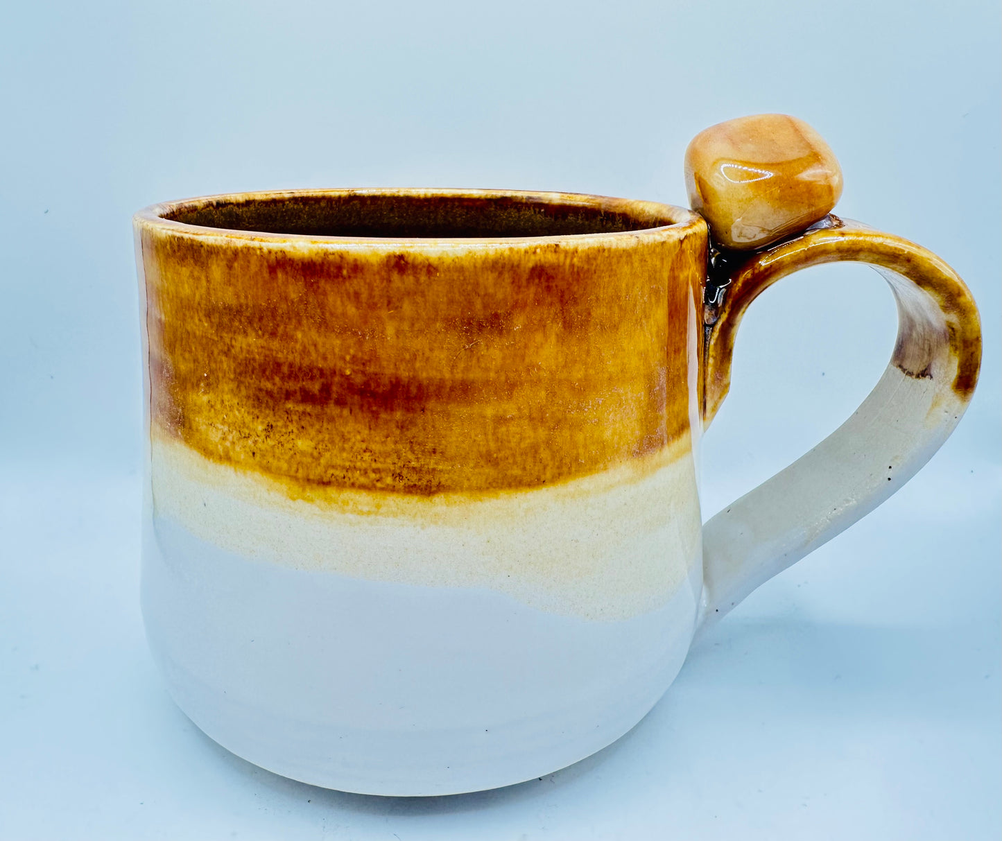 #4 - Moonstone Mug (Brown and White with Moonstone attached to the handle)