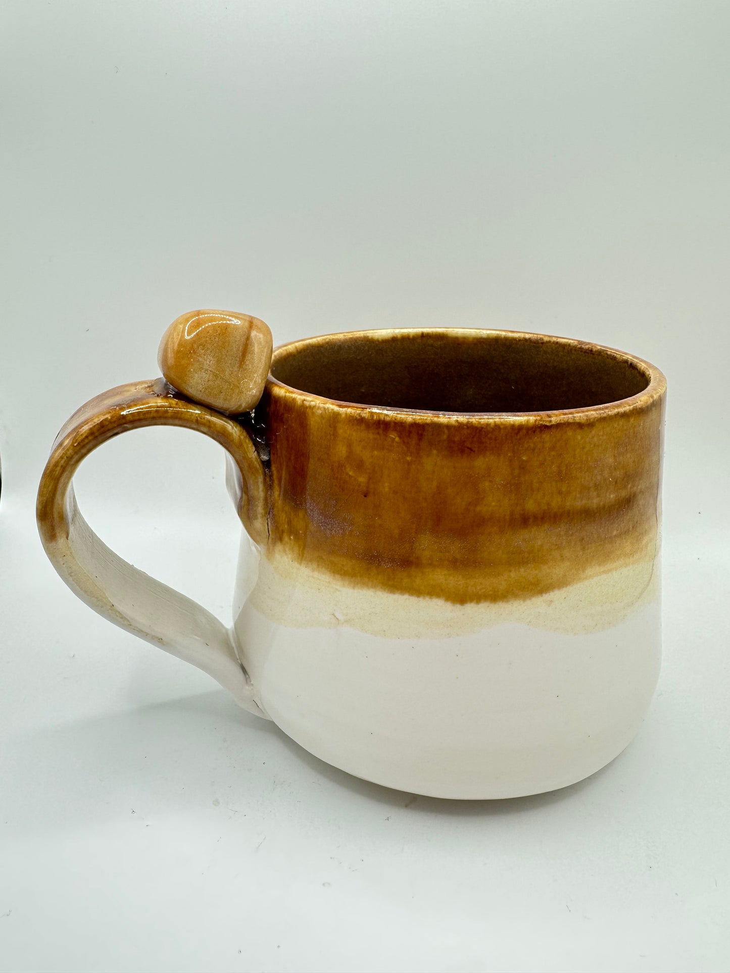 #4 - Moonstone Mug (Brown and White with Moonstone attached to the handle)