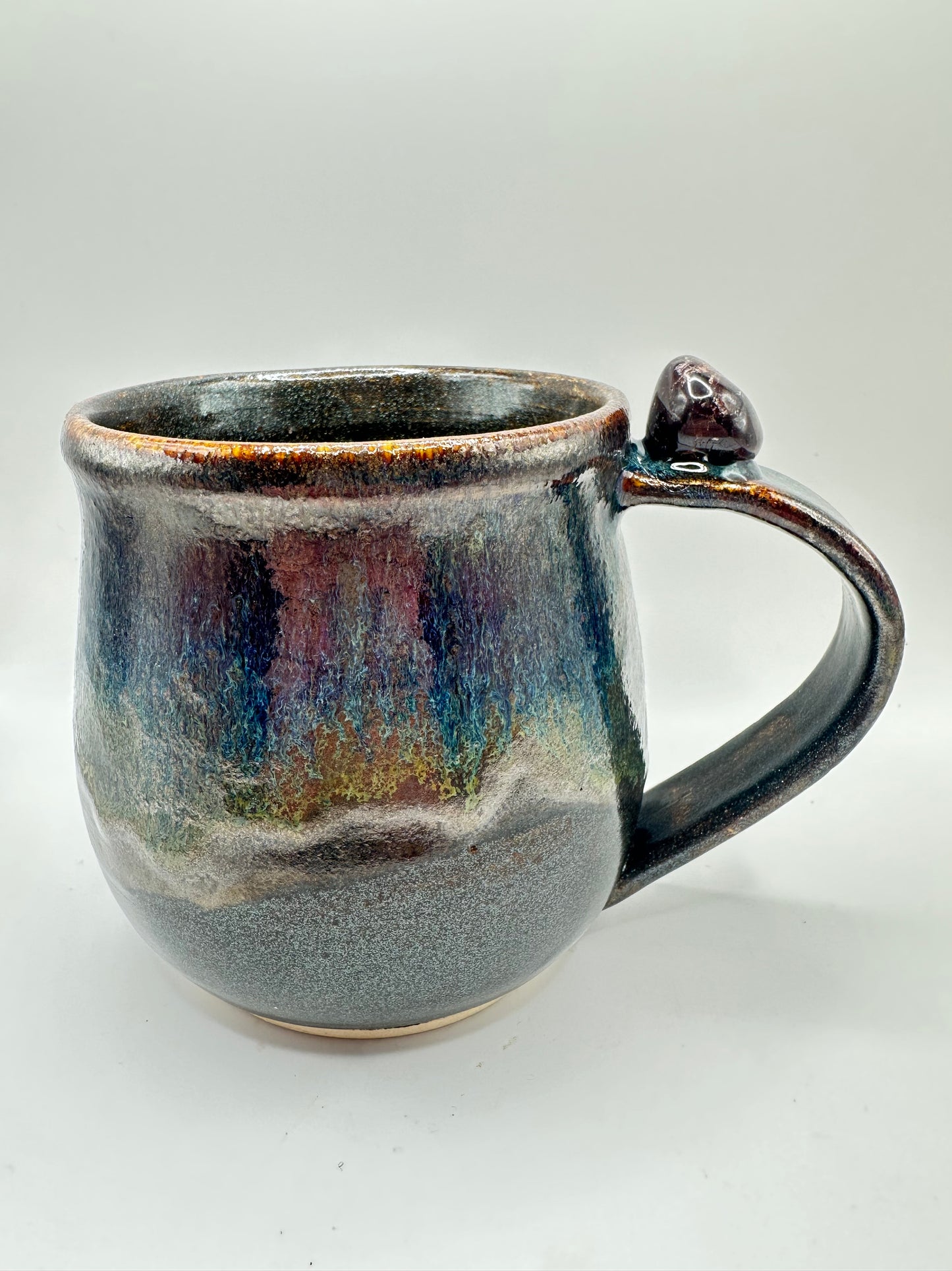 #2 - Garnet Cosmic Galaxy Mug (Garnet stone attached to the handle)