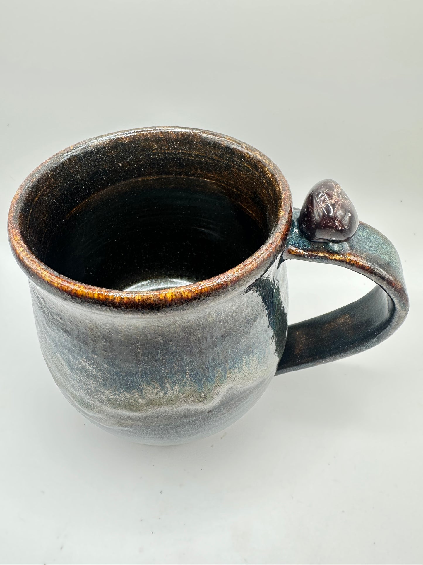 #2 - Garnet Cosmic Galaxy Mug (Garnet stone attached to the handle)