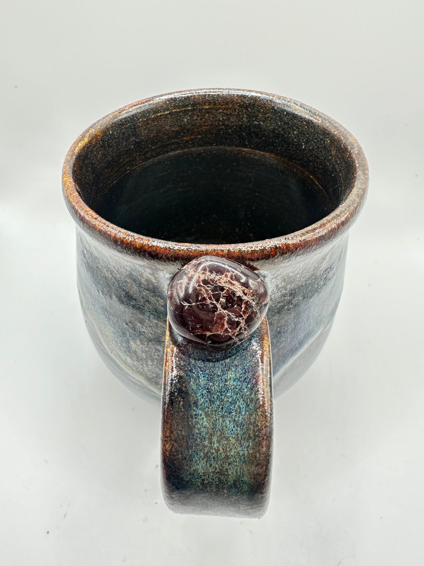 #2 - Garnet Cosmic Galaxy Mug (Garnet stone attached to the handle)