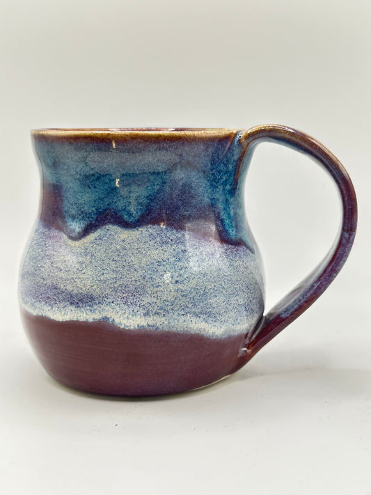 Purple, Blue, and White Mug