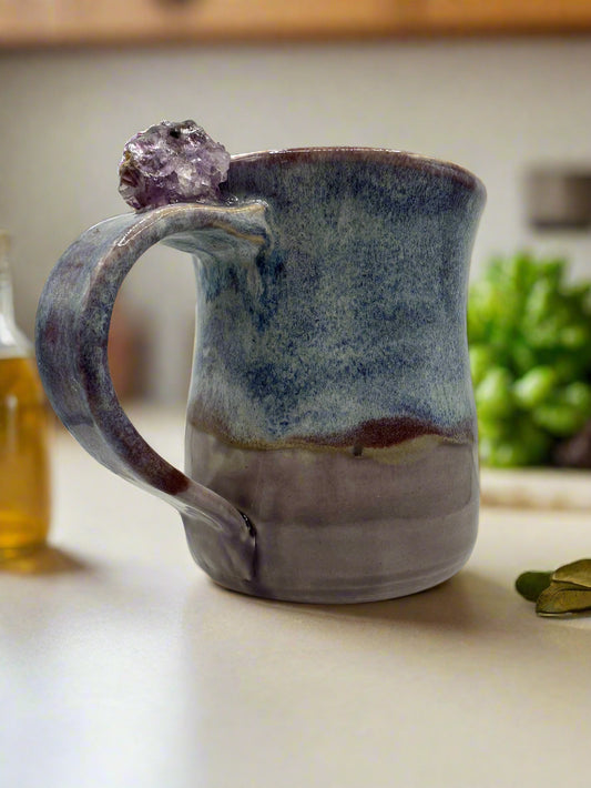 #1-Purple Mug with Amethyst Stone